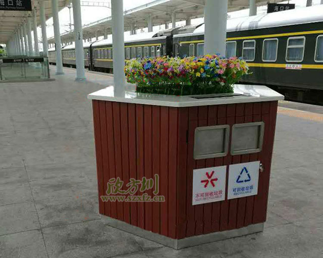 ?？诨疖囌菊九_(tái)花盆垃圾桶